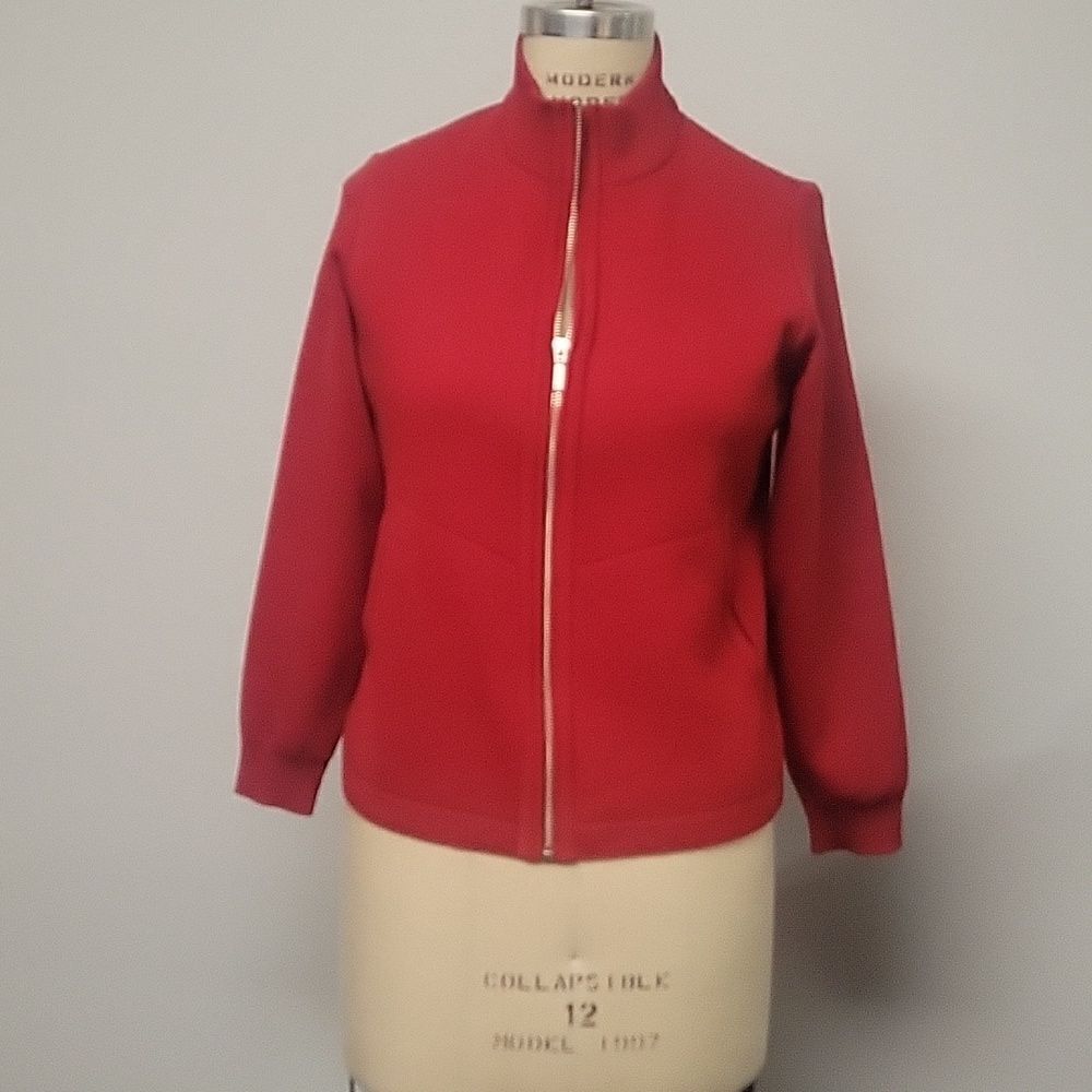 St. Croix Wool full zip cardigan. Made in the USA.